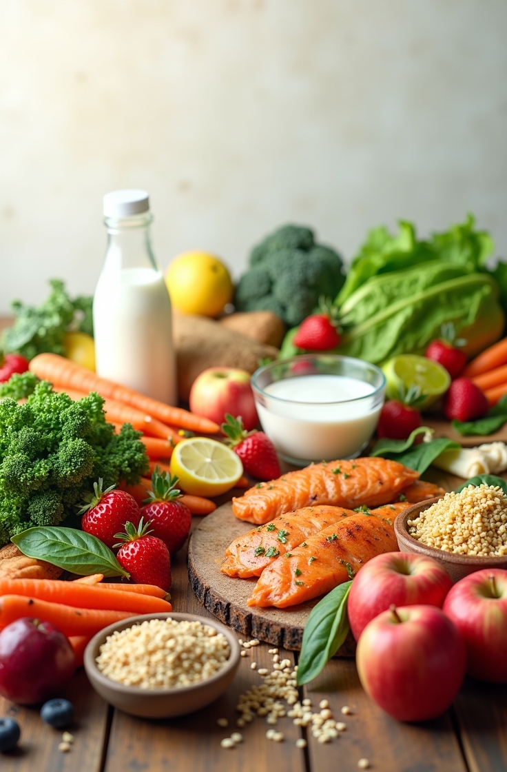 Sporter silhouet met natuurlijke voeding